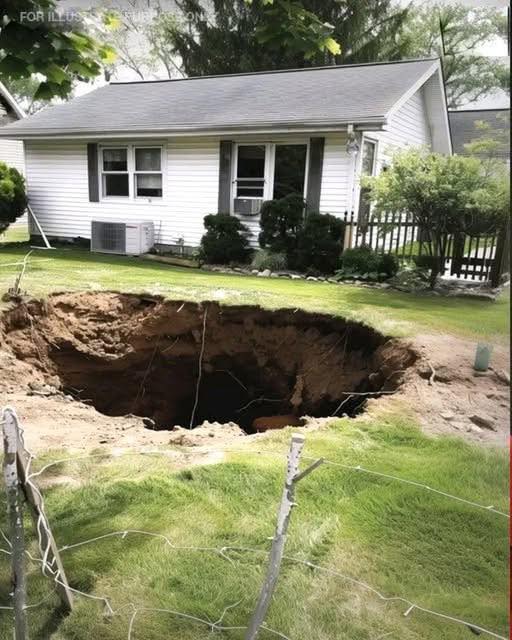 After vacation, I saw a huge hole in my backyard and wanted to call the police until I saw what was within.