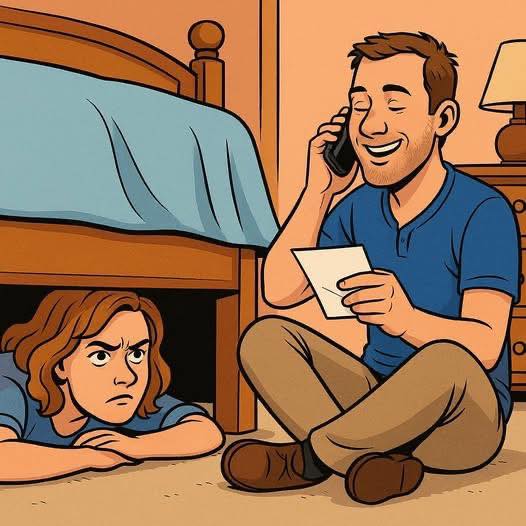 A wife cranky because her husband was late coming home again