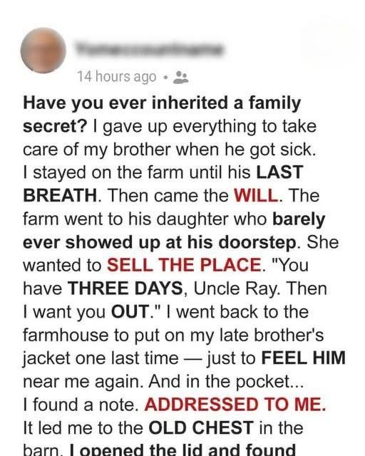 Have you ever inherited a family secret?