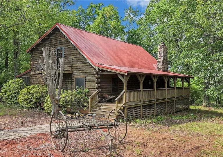 Rustic Log Cabin Retreat on 44 Private Acres in Bedford County