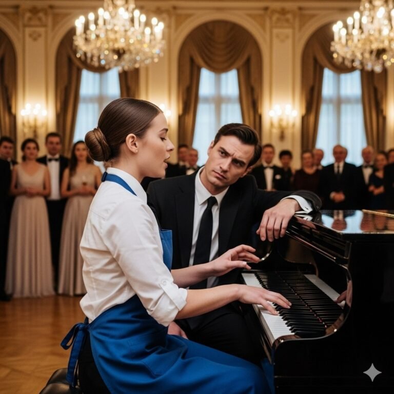 He ordered the maid to play the piano in front of everyone to humiliate her — but when she began, no one expected what happened.