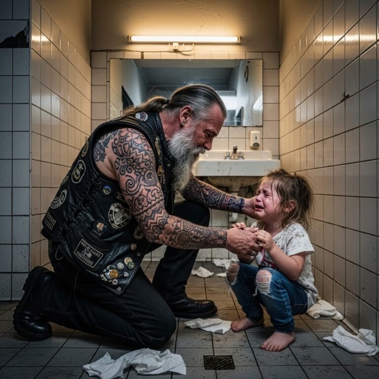 Six Year Old Girl With Bruises Begged Scary Biker To Save Her From Stepfather
