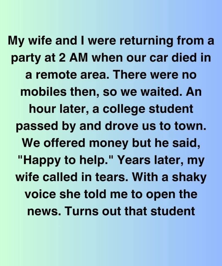 The Stranger Who Saved Us At 2 AM Changed Our Lives Twice