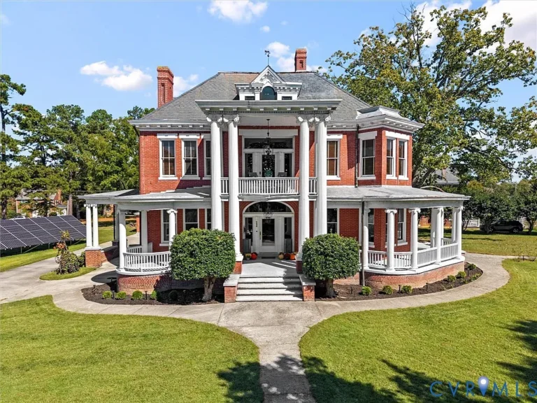 Offered at $485,000, the historic Oliver Mansion at 200 Oliver Avenue, Crewe, VA 23930